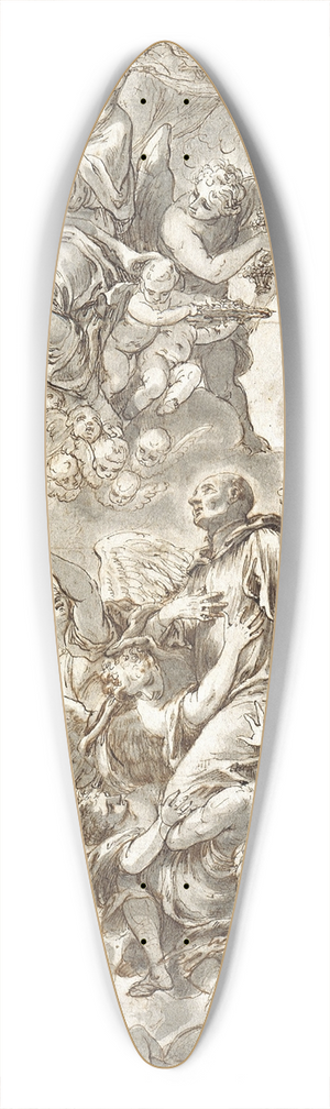 Johann Andreas Wolff - The Apotheosis of Saint Benedict 39.3 inch art pintail longboard deck