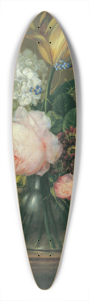 Johann Baptist Drechsler - Kleines Blumenstillleben 39.3 inch art pintail longboard deck
