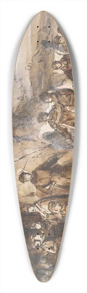 Johann Baptist Kirner - Grand ducal hunting party 39.3 inch art pintail longboard deck