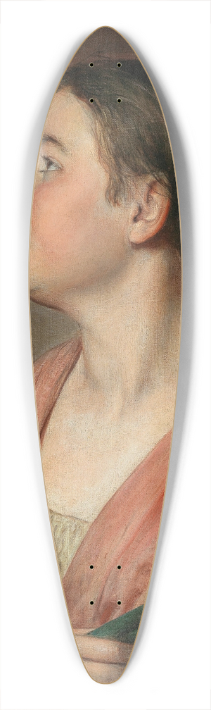 Johann Baptist Reiter - A Young Girl in Profile 39.3 inch art pintail longboard deck