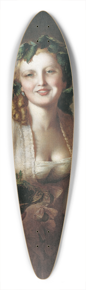 Johann Baptist Reiter - Lexi with the grapes 39.3 inch art pintail longboard deck