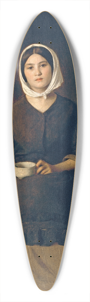 Johann Baptist Reiter - Sitzende Frau in einer Bauernkche 39.3 inch art pintail longboard deck
