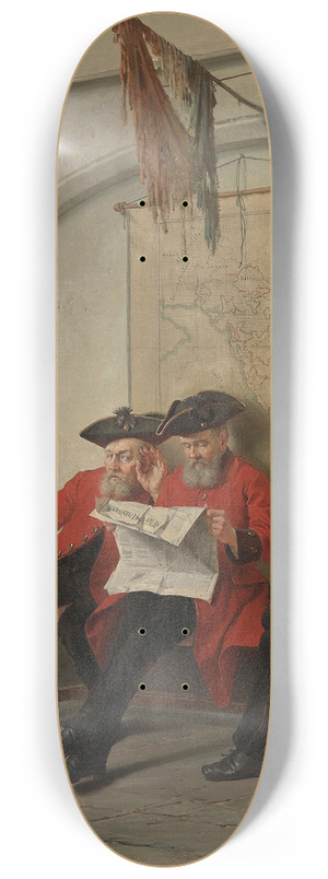 Charles Meer Webb - News from the Front 8.25 inch art skate deck Charles Meer Webb - News from the Front 8.25 inch art skate deck