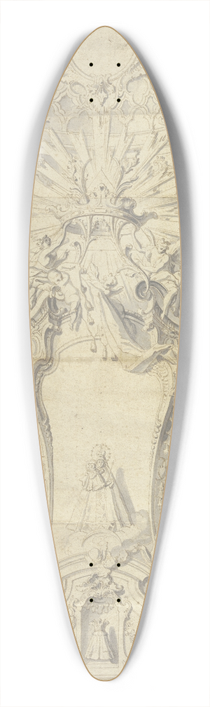 Johann Baptist Zimmermann  - Sketch of an altar 39.3 inch art pintail longboard deck