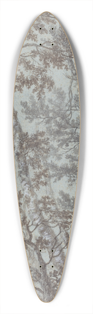 Johann Caspar Huber - A Stand of Birch Trees 39.3 inch art pintail longboard deck