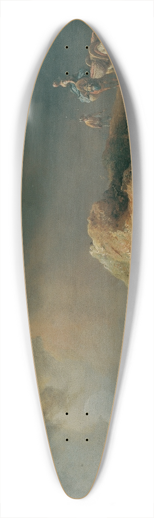 Johann Christian Brand - Kstenlandschaft mit Saumtieren 39.3 inch art pintail longboard deck