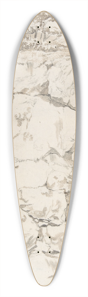 Johann Christian Reinhart - Rocky Cliff 39.3 inch art pintail longboard deck