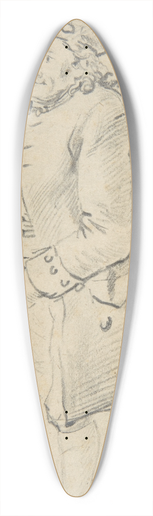 Johann Christian Reinhart - Standing Man 39.3 inch art pintail longboard deck