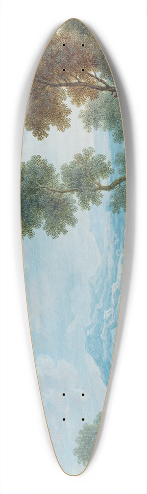 Johann Christoph Dietzsch - Travelers in a Broad Valley 39.3 inch art pintail longboard deck