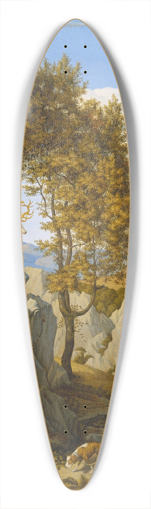 Johann David Passavant - St. Hubertus 39.3 inch art pintail longboard deck