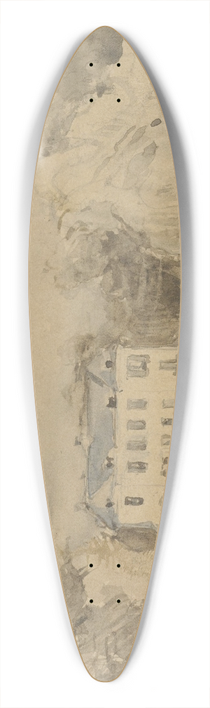 Johannes Bosboom - Het Huis te Leede 39.3 inch art pintail longboard deck