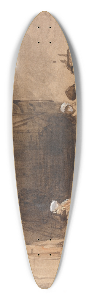 Johannes Bosboom - Oriental Scene 39.3 inch art pintail longboard deck Johannes Bosboom - Oriental Scene 39.3 inch art pintail longboard deck