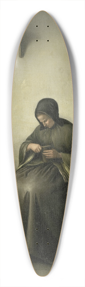 Johannes Christiaan Janson - A Woman Slicing Bread 39.3 inch art pintail longboard deck