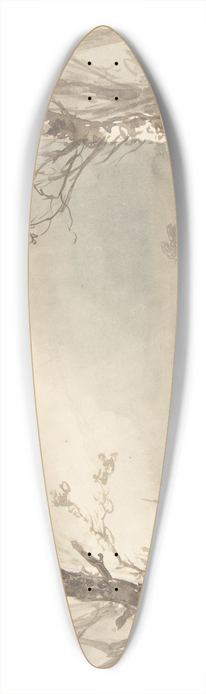 Johannes Franciscus Hoppenbrouwers - A Winter Landscape 39.3 inch art pintail longboard deck