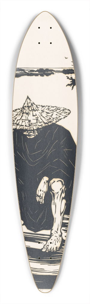 Johannes Frederik Engelbert ten Klooster - Atjehsche hengelaar 39.3 inch art pintail longboard deck Johannes Frederik Engelbert ten Klooster - Atjehsche hengelaar 39.3 inch art pintail longboard deck