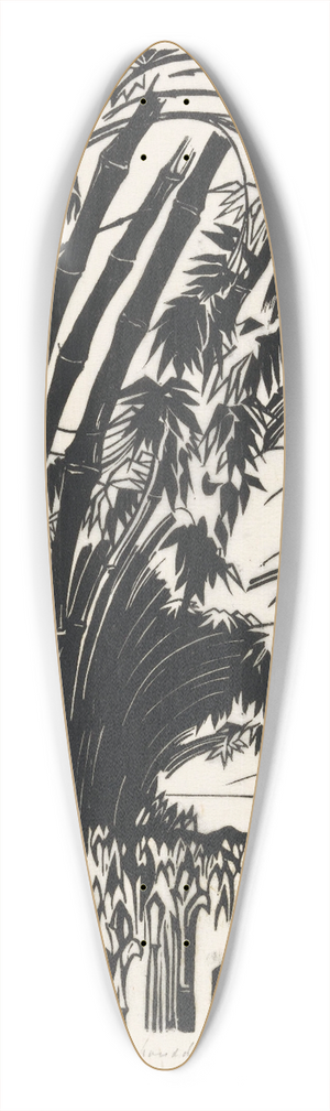 Johannes Frederik Engelbert ten Klooster - Bamboe 39.3 inch art pintail longboard deck Johannes Frederik Engelbert ten Klooster - Bamboe 39.3 inch art pintail longboard deck