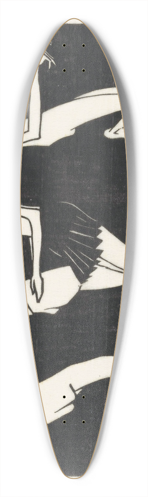 Johannes Frederik Engelbert ten Klooster - Dansende Papoeas 39.3 inch art pintail longboard deck Johannes Frederik Engelbert ten Klooster - Dansende Papoeas 39.3 inch art pintail longboard deck