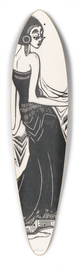 Johannes Frederik Engelbert ten Klooster - Danseres 39.3 inch art pintail longboard deck Johannes Frederik Engelbert ten Klooster - Danseres 39.3 inch art pintail longboard deck