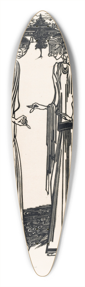 Johannes Frederik Engelbert ten Klooster - De aalmoes 39.3 inch art pintail longboard deck Johannes Frederik Engelbert ten Klooster - De aalmoes 39.3 inch art pintail longboard deck