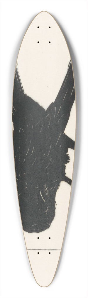 Johannes Frederik Engelbert ten Klooster - Kauw 39.3 inch art pintail longboard deck Johannes Frederik Engelbert ten Klooster - Kauw 39.3 inch art pintail longboard deck