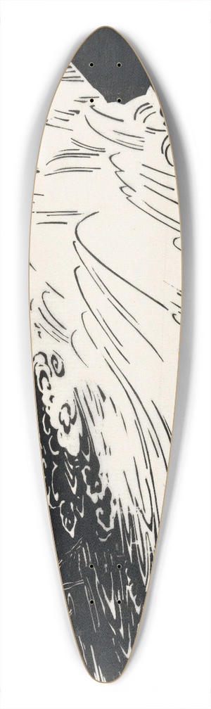 Johannes Frederik Engelbert ten Klooster - Waterval met herten 39.3 inch art pintail longboard deck Johannes Frederik Engelbert ten Klooster - Waterval met herten 39.3 inch art pintail longboard deck