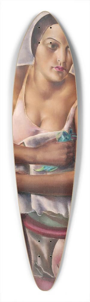 Johannes Greenberg - Naisakt (Naine maskiga) 39.3 inch art pintail longboard deck