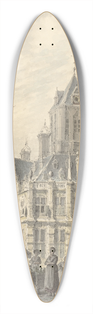 Johannes Jelgerhuis - Het stadhuis van Delft 39.3 inch art pintail longboard deck