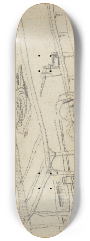 Charles Meryon - Study for Le Petit Pont 8.25 inch art skate deck Charles Meryon - Study for Le Petit Pont 8.25 inch art skate deck