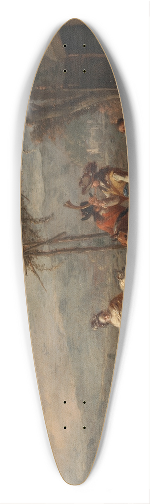 Johannes Lingelbach - A Hunting Party 39.3 inch art pintail longboard deck Johannes Lingelbach - A Hunting Party 39.3 inch art pintail longboard deck