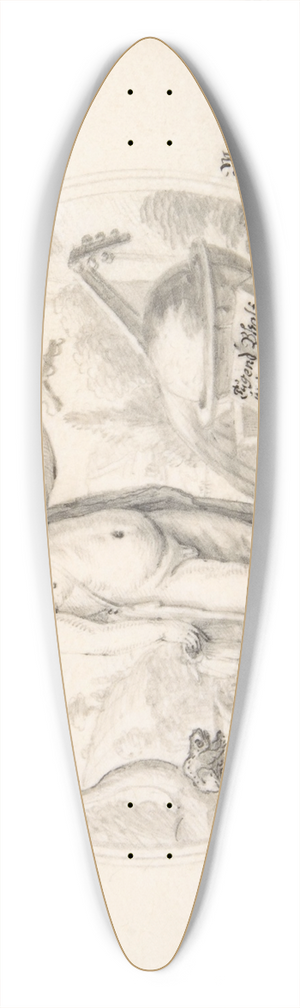 Johannes Meyer the Younger - Allegory of Virtue 39.3 inch art pintail longboard deck