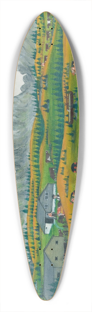 Johannes Rechsteiner - Arriving At The Alp 39.3 inch art pintail longboard deck