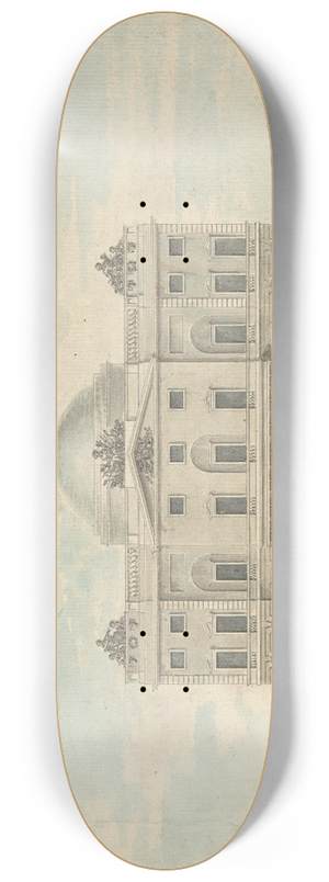 Charles Middleton - Design for the Facade of a Theater (Perspective) 8.25 inch art skate deck