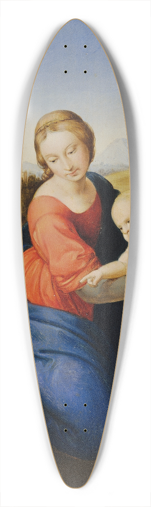 Johann Evangelist Scheffer von Leonhardshoff - Madonna and Child with St. John the Boy 39.3 inch art pintail longboard deck