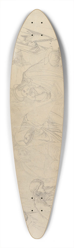 Johann Friedrich Overbeck - The Lamentation 39.3 inch art pintail longboard deck