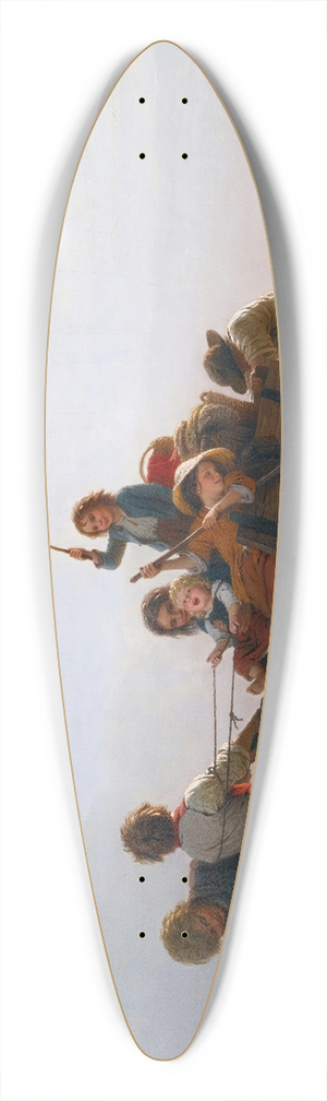 Johann Georg Meyer von Bremen - Frhliche morgenfahrt(the return from fishing) 39.3 inch art pintail longboard deck