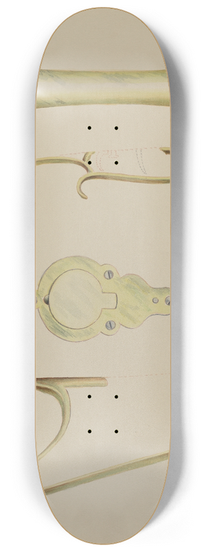 Charles Moss - Patch Pocket and Decorations on Ky. Rifle 8.25 inch art skate deck
