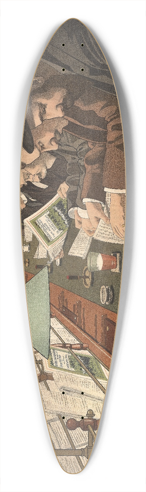Johann Georg van Caspel - De Hollandsche Revue 39.3 inch art pintail longboard deck