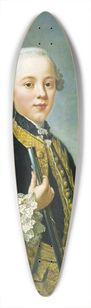 Johann Georg Ziesenis - Portrait of Justinian Theodor Friedrich von Holzhausen 39.3 inch art pintail longboard deck