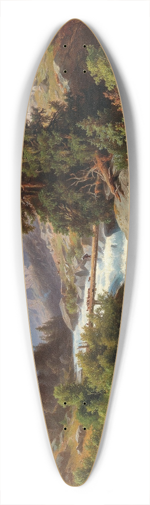 Johann (Giovanni) Varrone - A view of the Ankogel near Bad Gastein 39.3 inch art pintail longboard deck