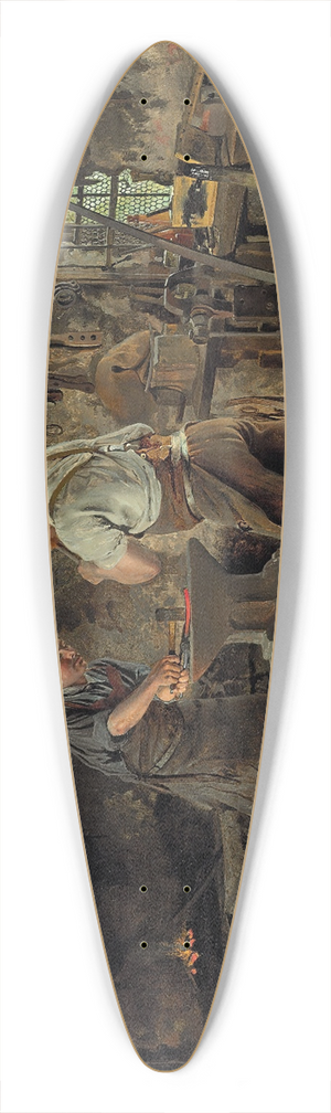 Johann Hamza - The Blacksmiths Forge 39.3 inch art pintail longboard deck