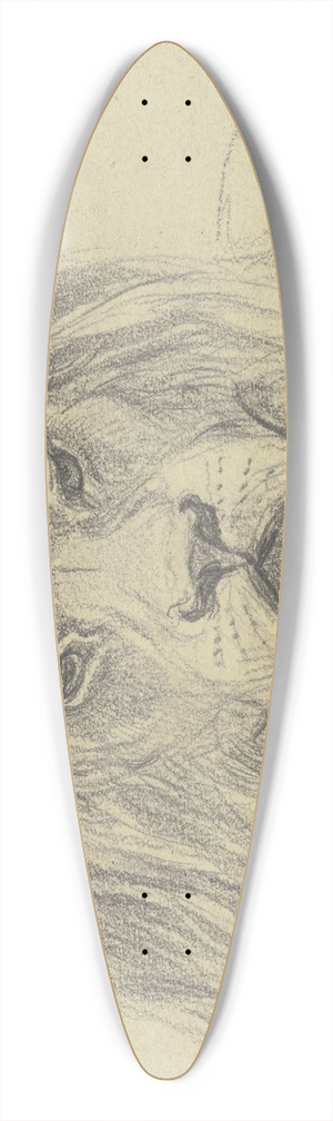Johann Heinrich Hasselhorst - Lions head 39.3 inch art pintail longboard deck