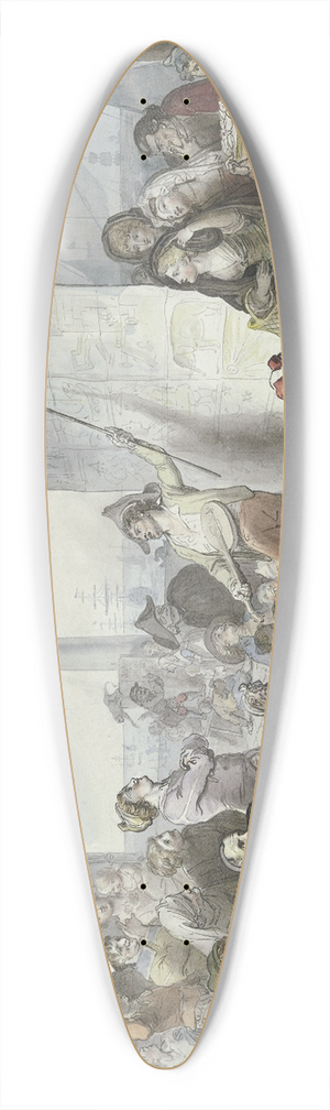 Johann Heinrich Ramberg - Bnkelsnger auf der Piazetta in Venedig 39.3 inch art pintail longboard deck