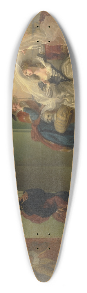 Johann Heinrich Ramberg - Olivia, Maria and Malvolio from Twelfth Night, Act III, Scene iv 39.3 inch art pintail longboard deck