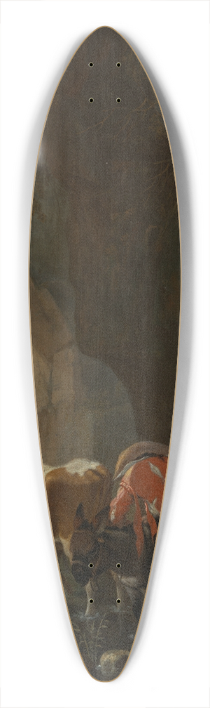 Johann Heinrich Roos - Hirt und Herde in einer Berghhle mit antikem Mauerwerk 39.3 inch art pintail longboard deck