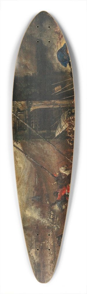 Johann Heinrich Roos - The Battle of Vienna (1683) 39.3 inch art pintail longboard deck