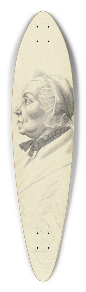 Johann Heinrich Schepp - Brustbild einer Frau mit Haube im Profil nach links 39.3 inch art pintail longboard deck