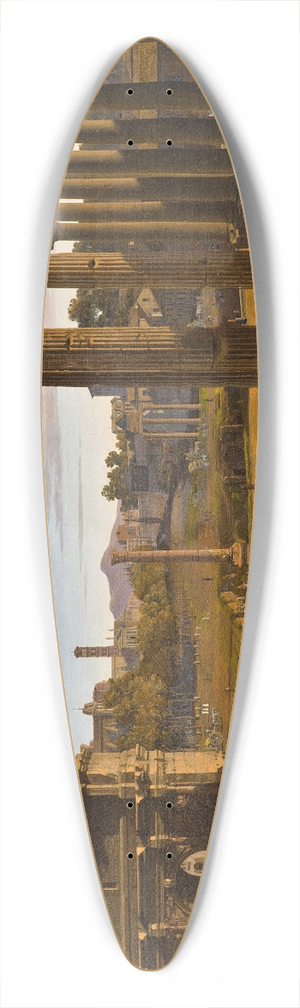Johann Heinrich Schilbach - View From The Capitol, Looking Towards The Forum Romanum 39.3 inch art pintail longboard deck