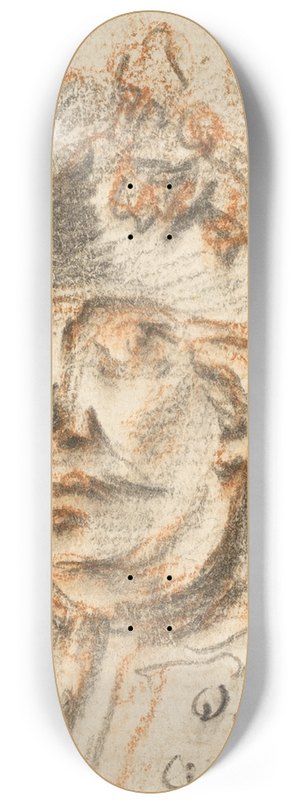 Charles Parrocel - Bust of Soldier 8.25 inch art skate deck