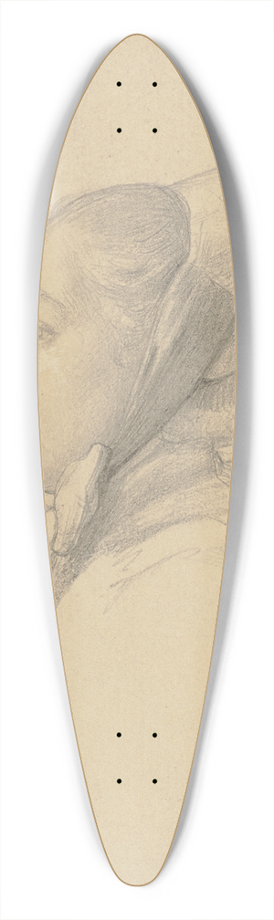 Johann Jakob Hoff - Hessisches Bauernmdchen, Profilkopf nach links gewandt 39.3 inch art pintail longboard deck