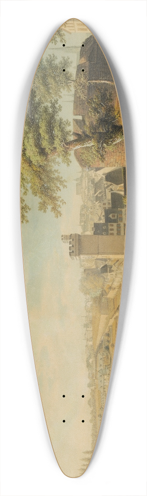 Johann Jakob Schneider - Blick von der Elisabethenschanze auf die Rundbastion, zum Steinentor und zur Steinenschanze in Basel 39.3 inch art pintail longboard deck